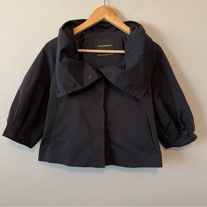 Club Monaco Cropped Puff Sleeve Nylon Cape Style Jacket